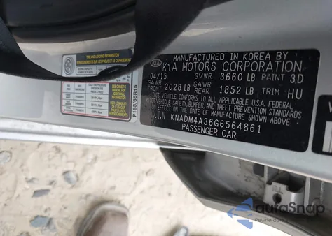 2016 Kia Rio Lx из США, поврежденный, VIN KNADM4A36G6564861